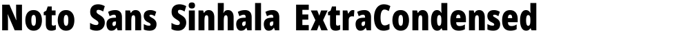 Noto Sans Sinhala ExtraCondensed Black