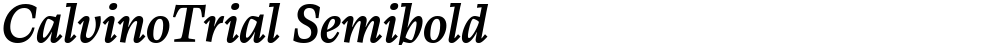 CalvinoTrial Semibold