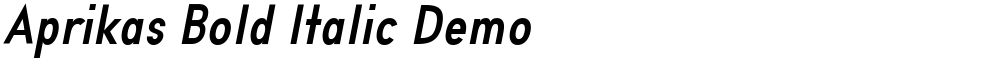 Aprikas Bold Italic Demo