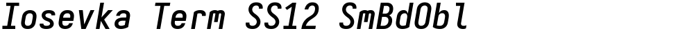 Iosevka Term SS12 SmBdObl