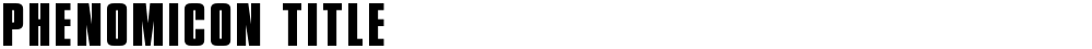 Phenomicon Title