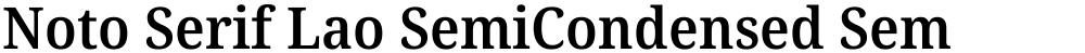 Noto Serif Lao SemiCondensed SemiBold