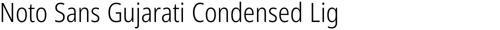 Noto Sans Gujarati Condensed Light