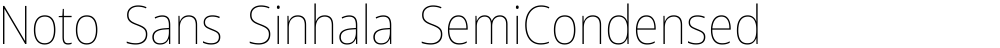 Noto Sans Sinhala SemiCondensed Thin