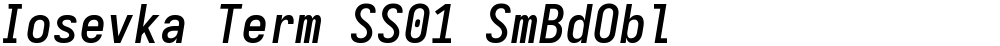 Iosevka Term SS01 SmBdObl