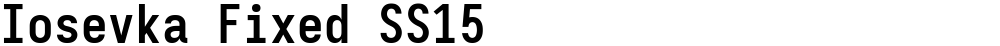 Iosevka Fixed SS15