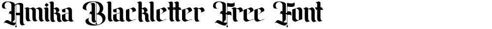 Amika Blackletter Free Font