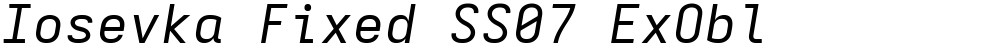 Iosevka Fixed SS07 ExObl