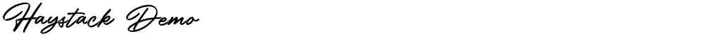 Haystack Demo