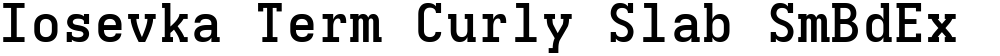 Iosevka Term Curly Slab SmBdEx