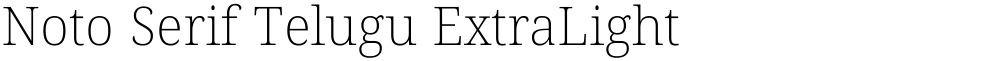 Noto Serif Telugu ExtraLight