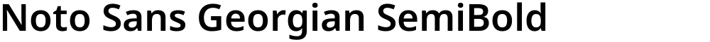 Noto Sans Georgian SemiBold