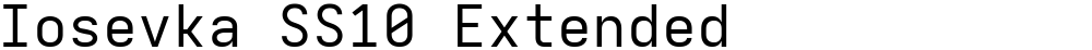 Iosevka SS10 Extended