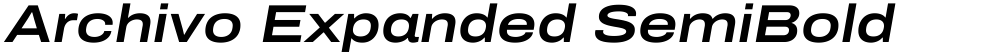 Archivo Expanded SemiBold