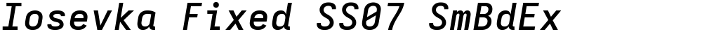 Iosevka Fixed SS07 SmBdEx