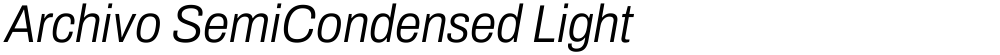 Archivo SemiCondensed Light