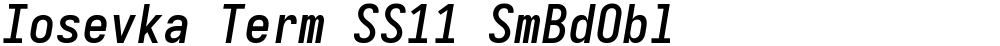 Iosevka Term SS11 SmBdObl