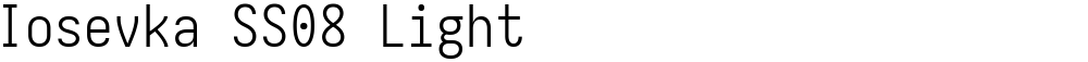 Iosevka SS08 Light