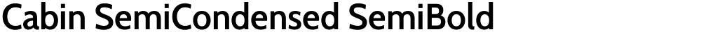 Cabin SemiCondensed SemiBold