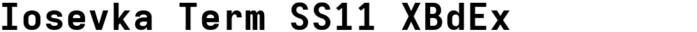 Iosevka Term SS11 XBdEx
