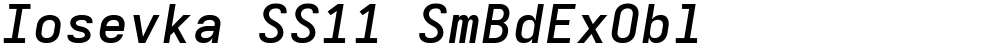 Iosevka SS11 SmBdExObl