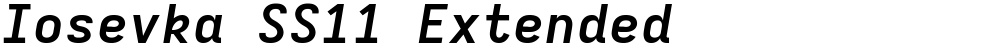 Iosevka SS11 Extended
