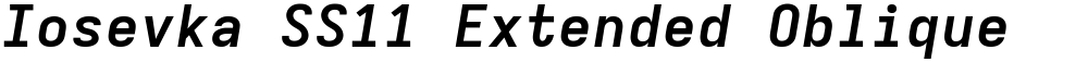 Iosevka SS11 Extended Oblique