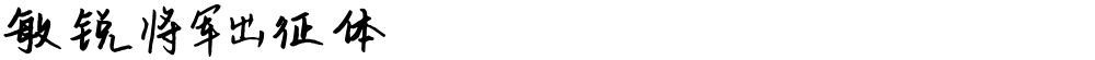 敏锐将军出征体