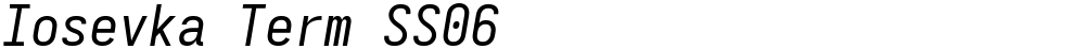 Iosevka Term SS06