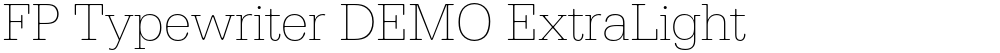 FP Typewriter DEMO ExtraLight