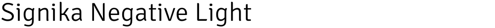 Signika Negative Light