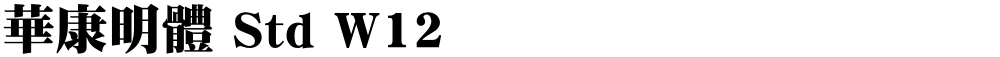 華康明體 Std W12