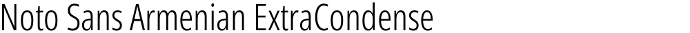 Noto Sans Armenian ExtraCondensed Light