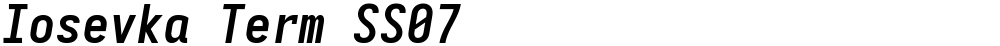 Iosevka Term SS07