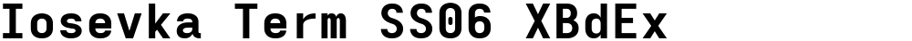 Iosevka Term SS06 XBdEx