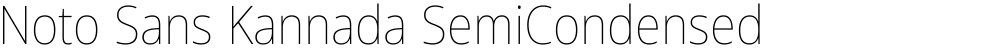 Noto Sans Kannada SemiCondensed Thin