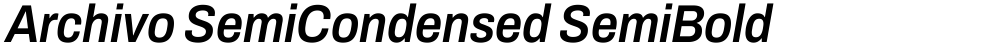 Archivo SemiCondensed SemiBold
