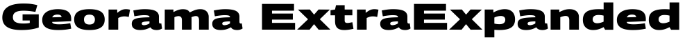 Georama ExtraExpanded ExtraBold
