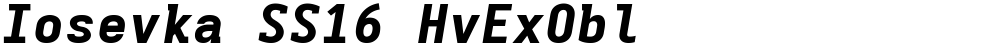 Iosevka SS16 HvExObl