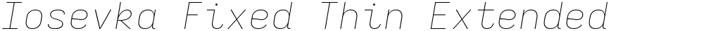 Iosevka Fixed Thin Extended