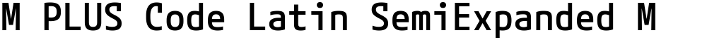 M PLUS Code Latin SemiExpanded Medium