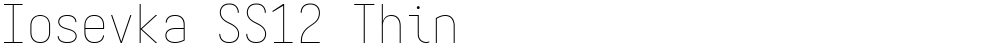 Iosevka SS12 Thin
