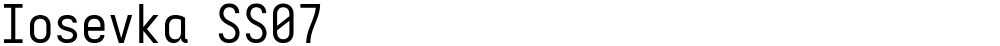 Iosevka SS07
