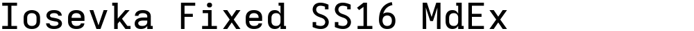 Iosevka Fixed SS16 MdEx