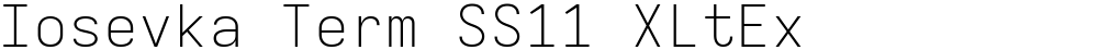 Iosevka Term SS11 XLtEx