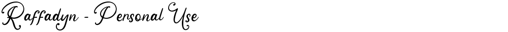 Raffadyn - Personal Use