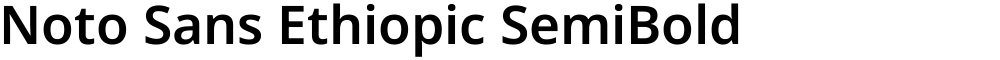 Noto Sans Ethiopic SemiBold