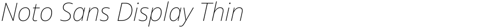 Noto Sans Display Thin