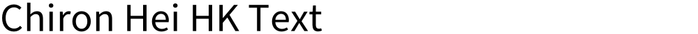 Chiron Hei HK Text