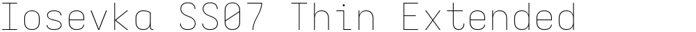 Iosevka SS07 Thin Extended